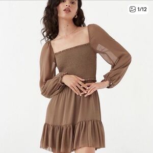 Aritzia Tempest Dress Caramelized Walnut - Wilfred Brown Dress